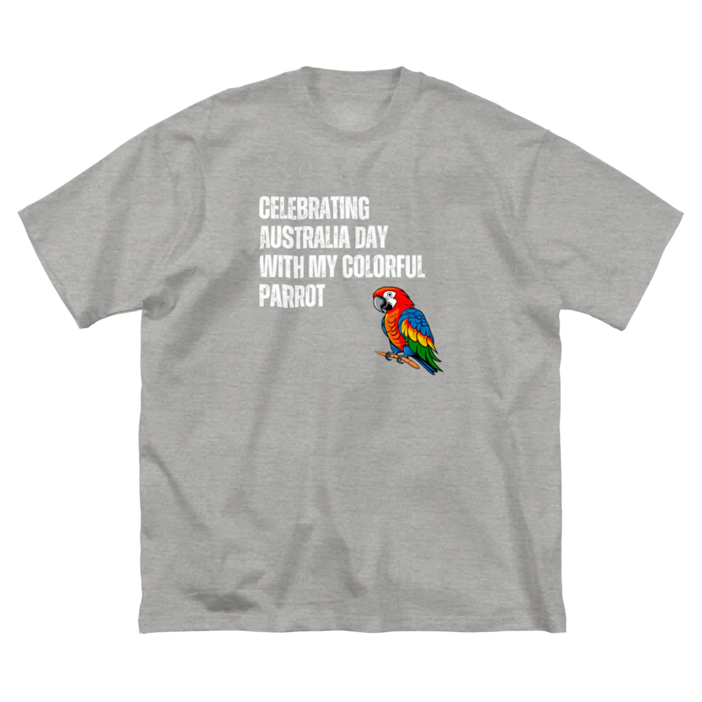 奏桃服店のCelebrating Australia Day with My Colorful Parrot ビッグシルエットTシャツ