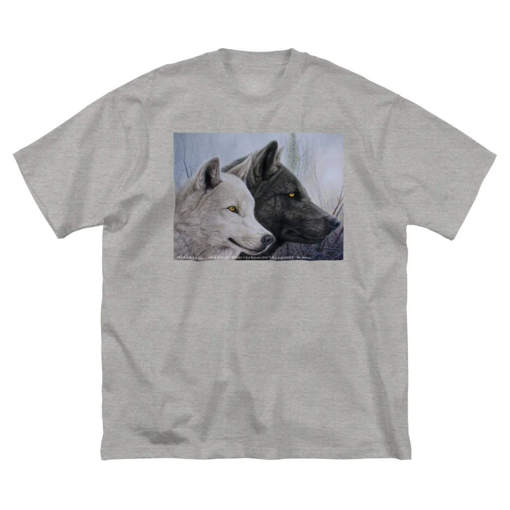 アラスカ野生動物画家きむらけいのLIFE PARTNER Ⅱ ビッグシルエットTシャツ