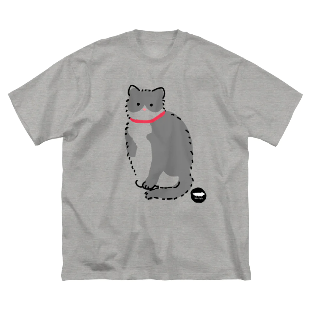 とべない熱帯魚のゆるねこ ビッグシルエットTシャツ