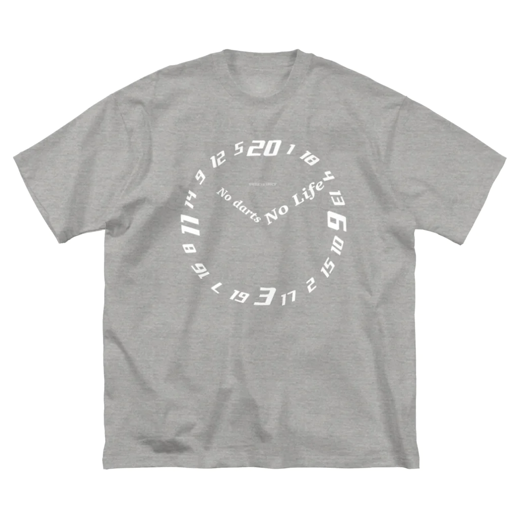 SWEET＆SPICY 【 すいすぱ 】ダーツのNO DARTS NO LIFE ーTIME ー【白】 ビッグシルエットTシャツ