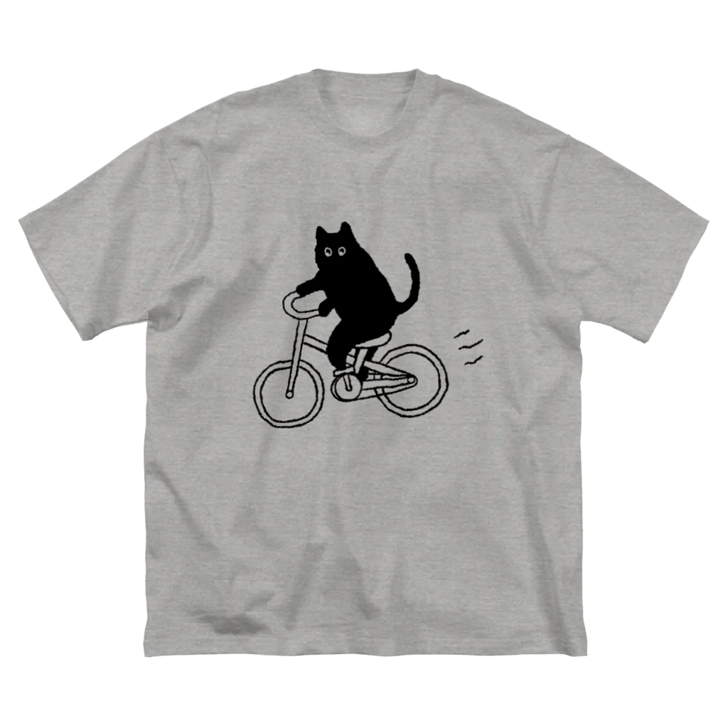 k_oの自転車に乗ったねこ Cycling cat ビッグシルエットTシャツ
