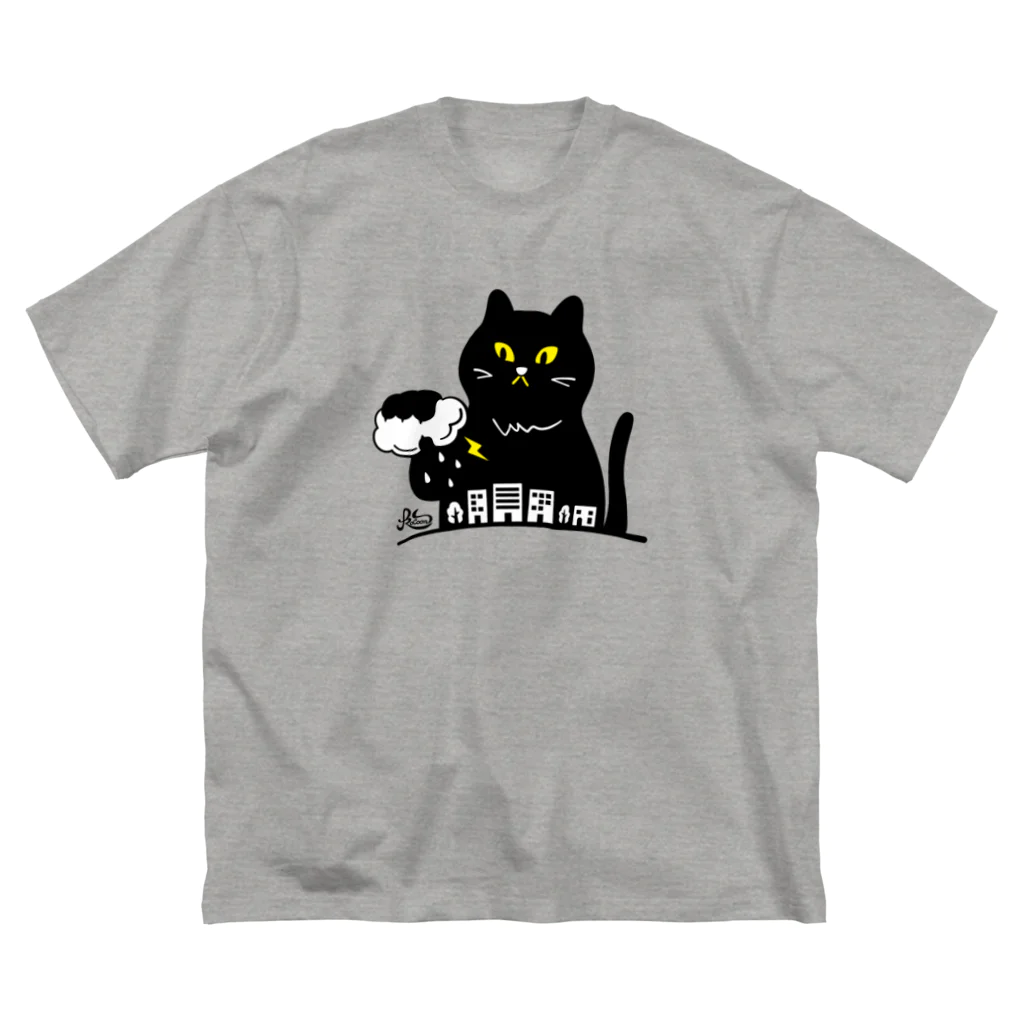 kocoon（コクーン）の嵐を招く黒猫 ビッグシルエットTシャツ