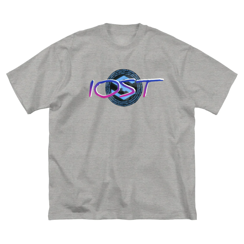 IOST_Supporter_CharityのIOST【ホッパーデザイン】グラデーション（紫） ビッグシルエットTシャツ