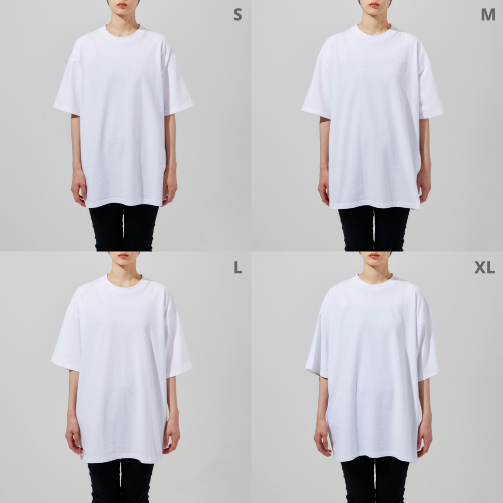 HOUSE DANCE MANIAのJACKING AND STEPS Double Print Big T-Shirtmodel wear (woman)
