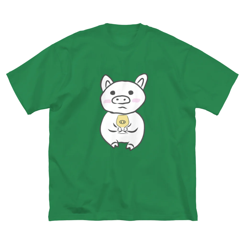 乾杯待ちのぶたの乾杯待ちのぶた　カラーver. ビッグシルエットTシャツ