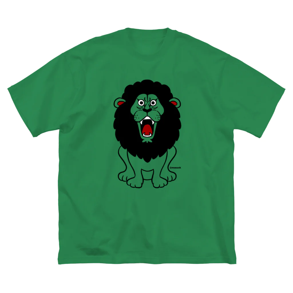 アートカンパニーますっくの吠えるライオン（モノクロ） Big T-Shirt