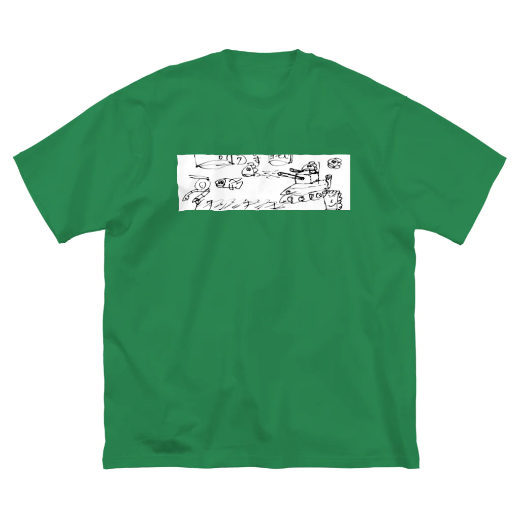 豚ラーメンs h o pのATSNCH WAR ビッグシルエットTシャツ