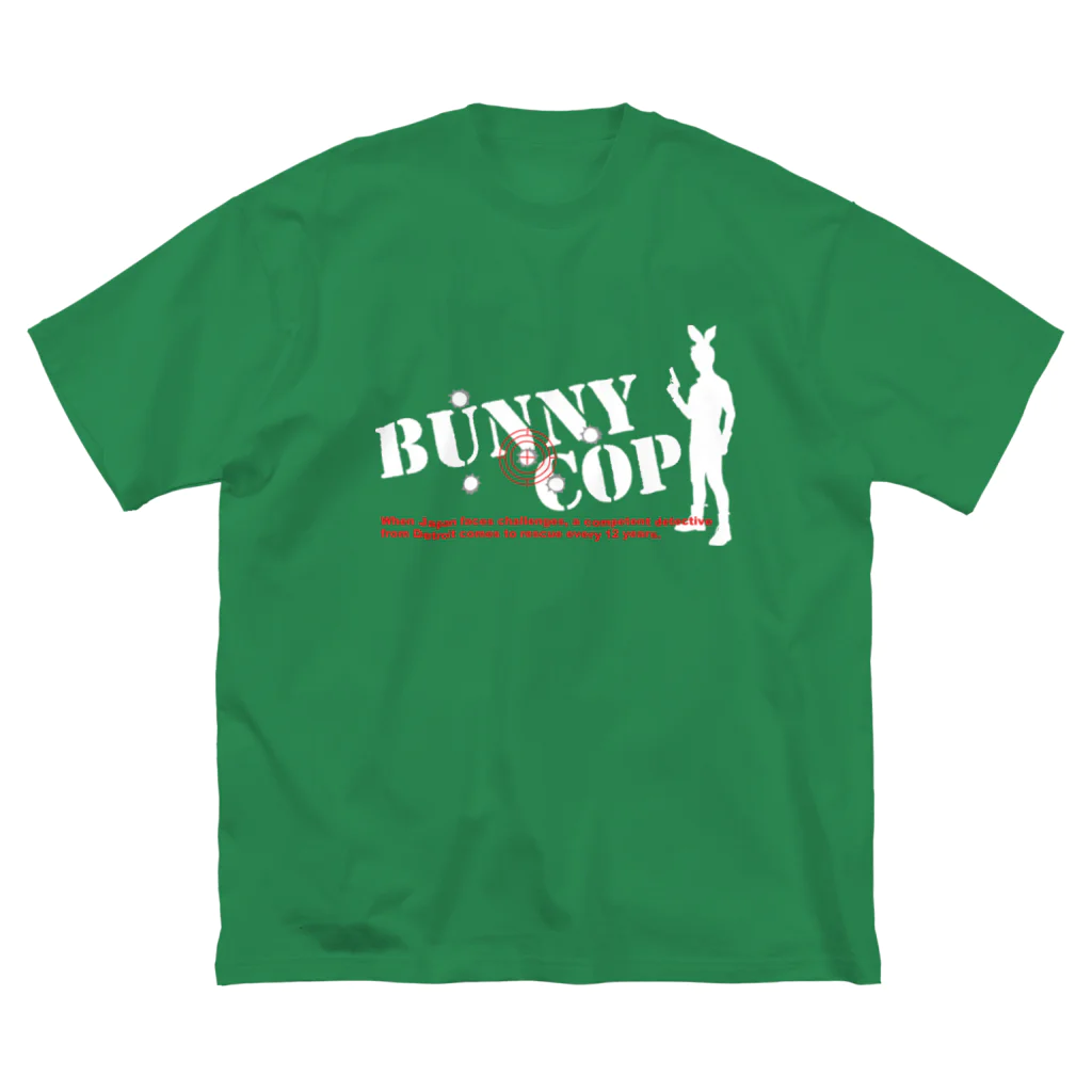 NAWOQIの店のBUNNY COP LOGO W&R ビッグシルエットTシャツ