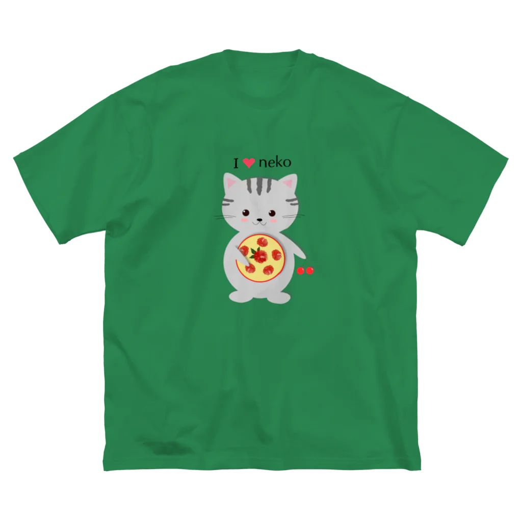 ねこの夢屋のチェリにゃん（花笠） Big T-Shirt