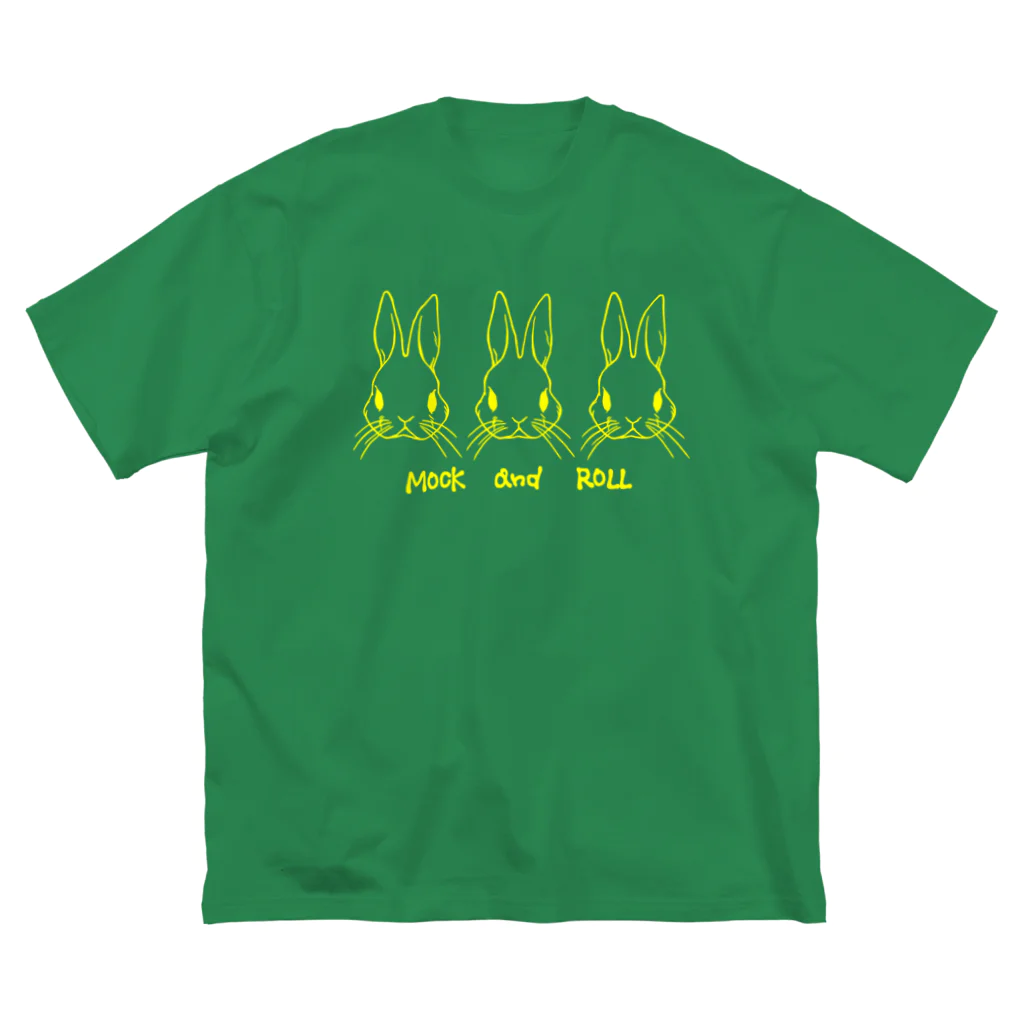 Mock’n Rollの3連うさぎ YELLOW Big T-Shirt