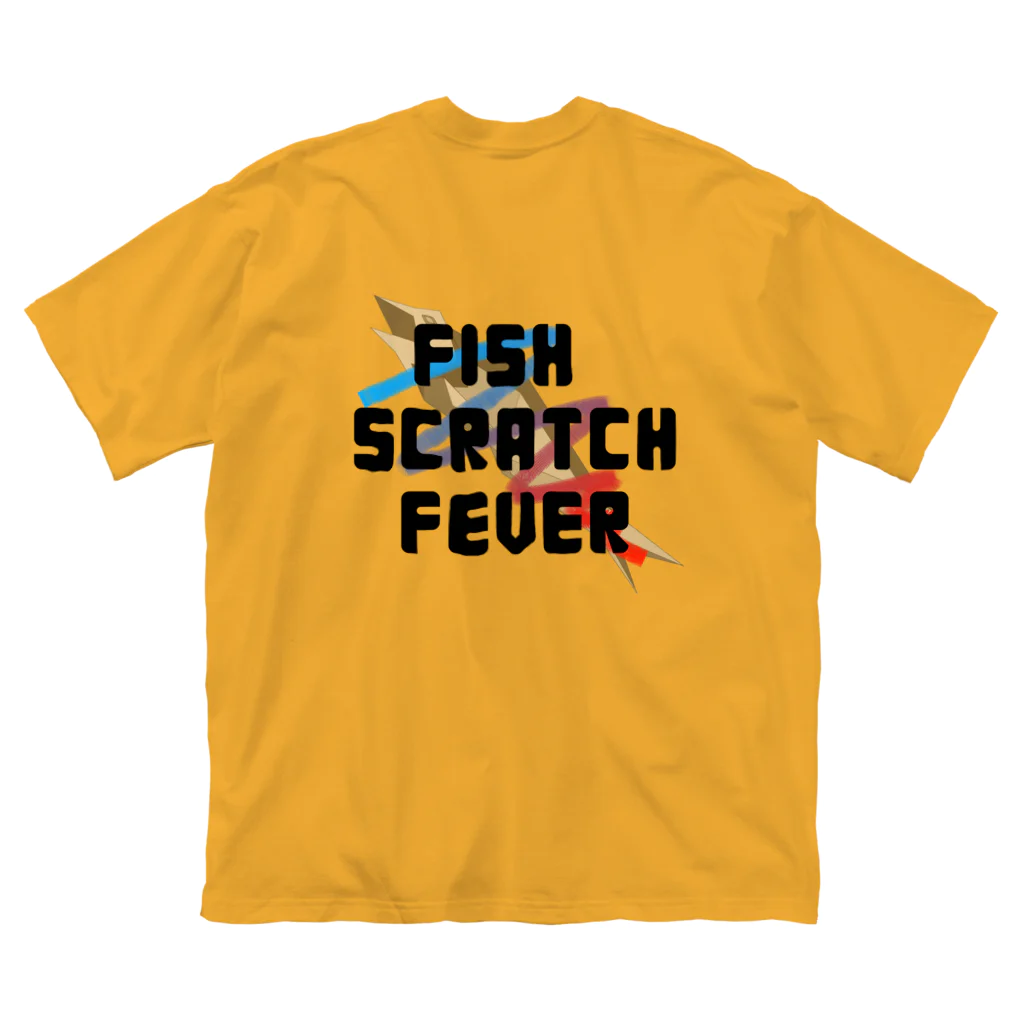 maniodのFISH  SCRATCH FEVER 2 ビッグシルエットTシャツ