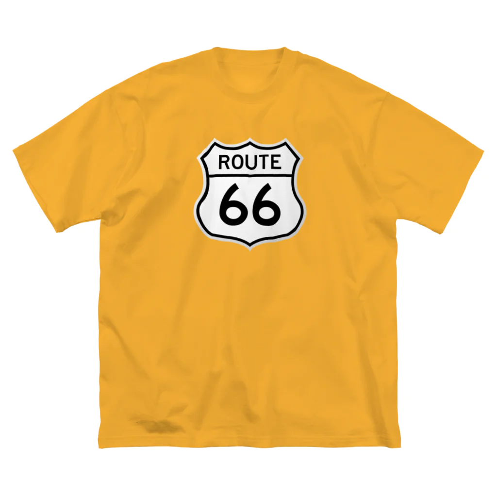 アロハスタイルハワイのU.S. Route 66  ルート66　ブラック ビッグシルエットTシャツ