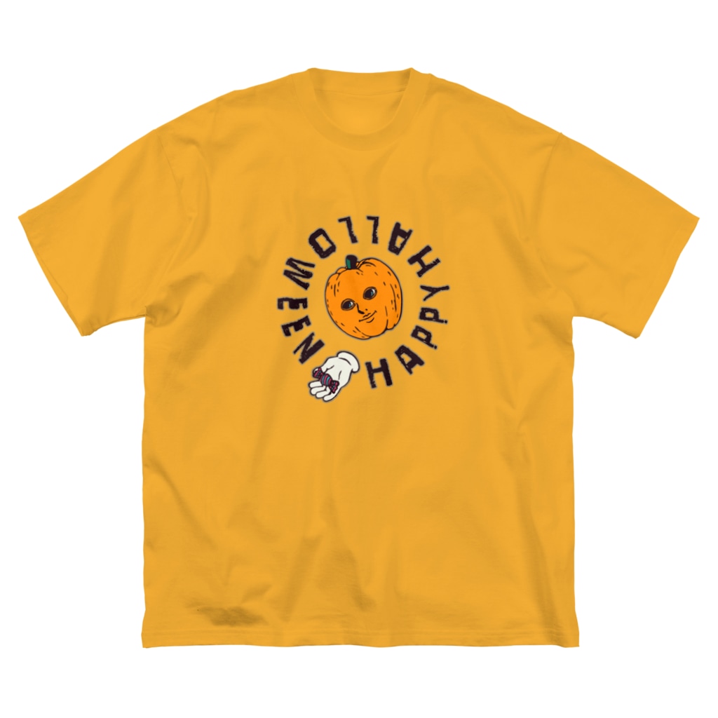 すとろべりーガムFactoryのキャンディを配るパンプキン氏 Big T-Shirt