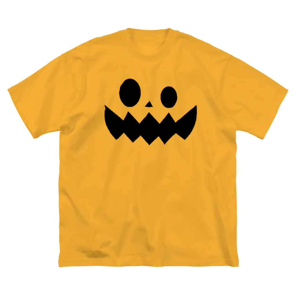 マッハモフモフのハロウィンのカボチャ2 ビッグシルエットTシャツ