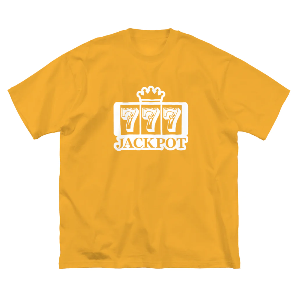 QUQU_WORKSのジャックポット スリーセヴン ホワイト ビッグシルエットTシャツ