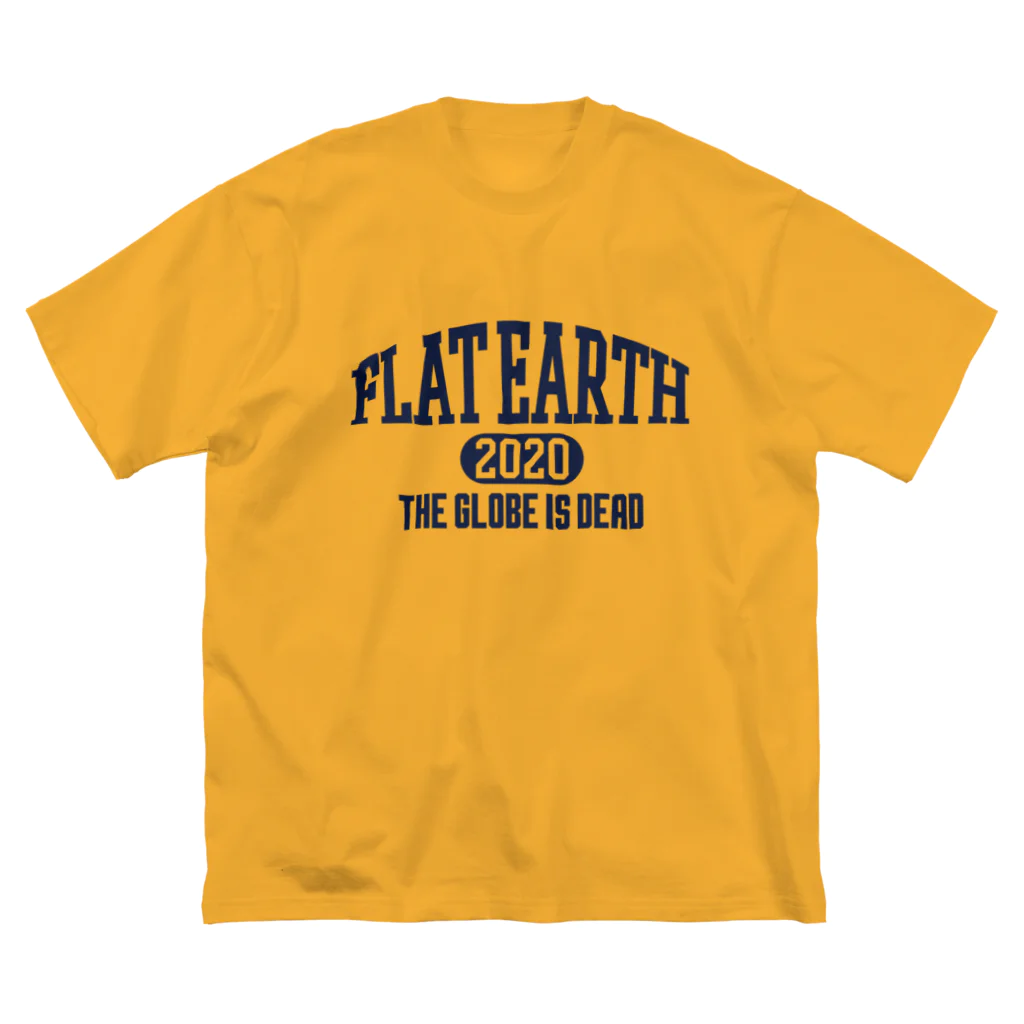 Mappila SHOPのカレッジ風(ネイビー)　フラットアース FLATEARTH Big T-Shirt