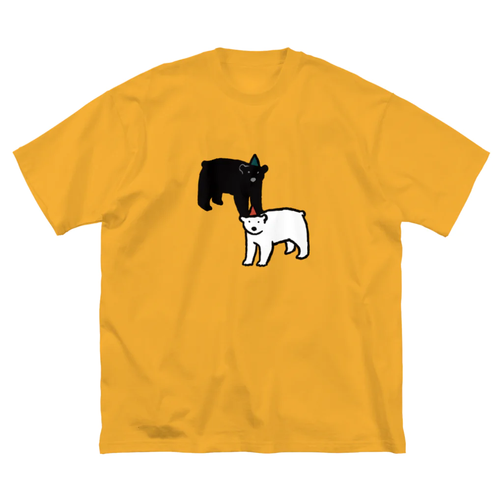 Yellow_Sparrowのパーティはじめるくま Big T-Shirt