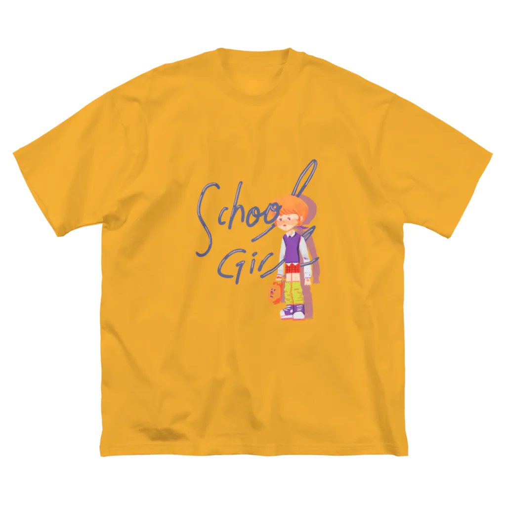 Bingbungのschool girl ビッグシルエットTシャツ