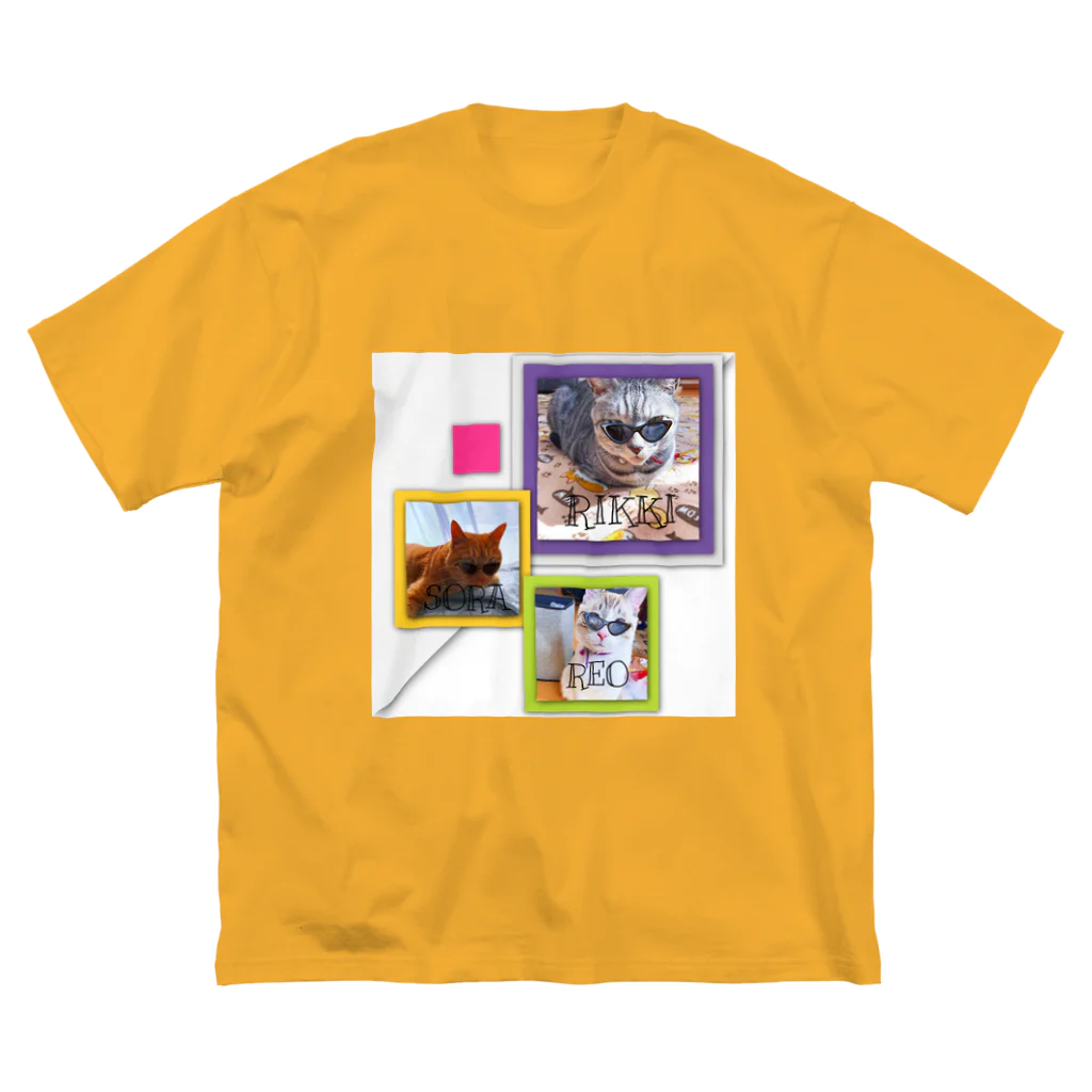 まちゃのヤンチャ猫3匹 Big T-Shirt