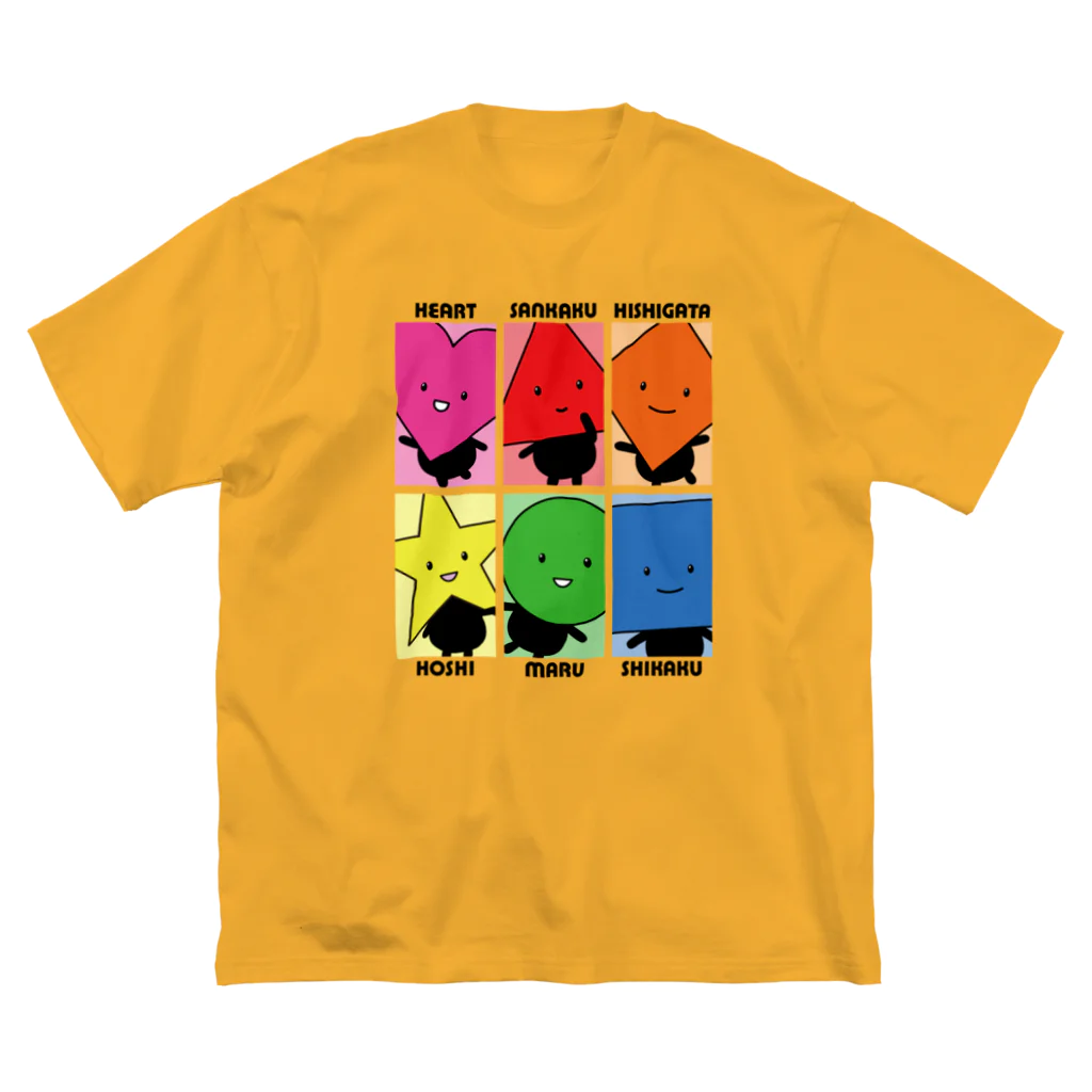 キッズポケットのいろんなかたちさん白 Big T-Shirt