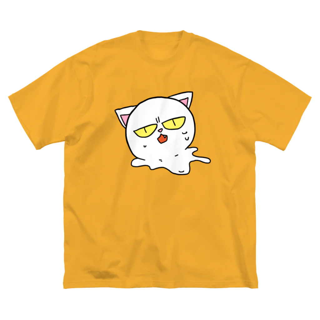 はちよんごのとけるしろねこ ビッグシルエットTシャツ