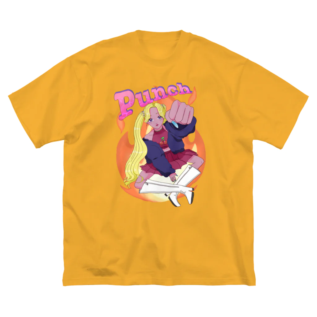 AULNのPunch girl👊 Big T-Shirt