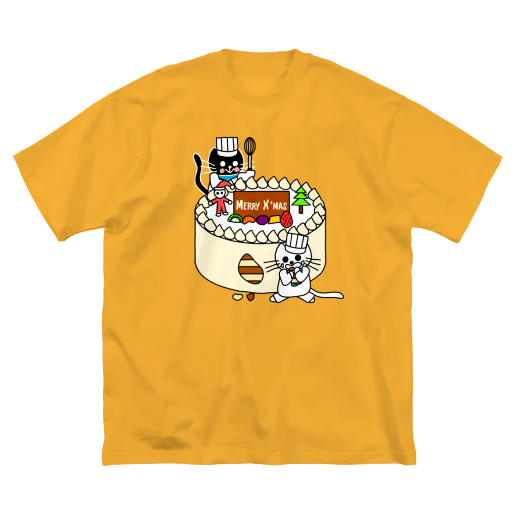 J's Mart 2ndのたまとクロとクリスマスケーキ ビッグシルエットTシャツ