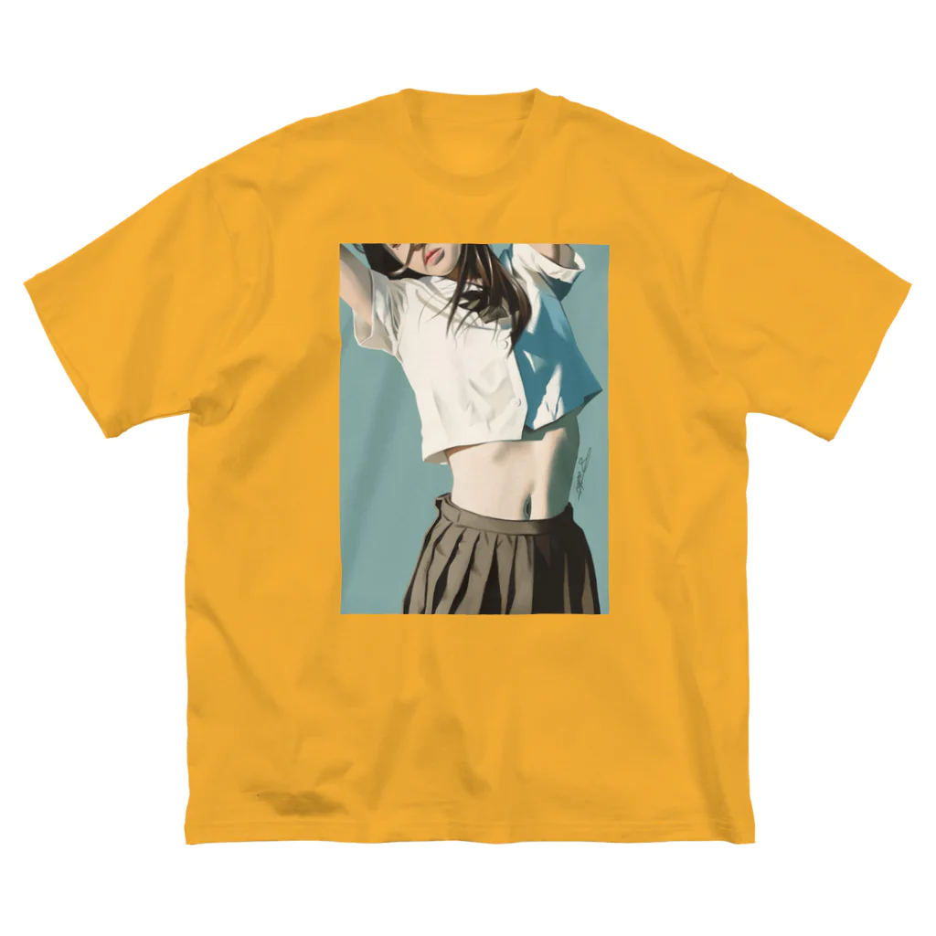 コサカのアトリエの女子高生と夏 ビッグシルエットTシャツ