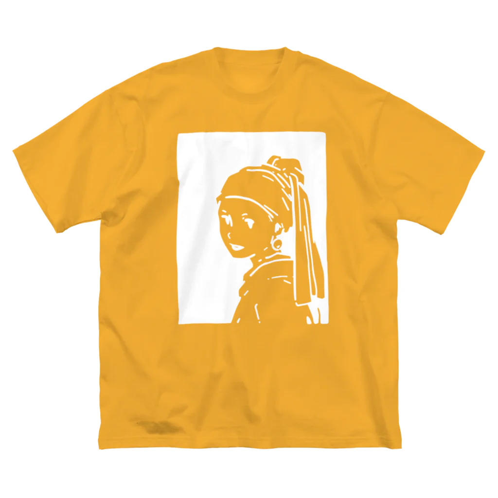 山形屋米店の【白プリント】真珠の耳飾りの少女 Big T-Shirt