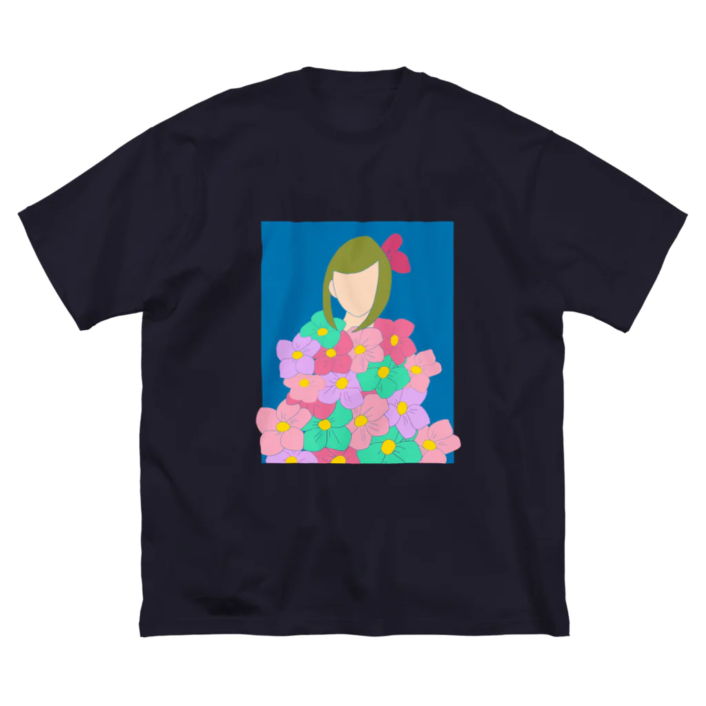 KAEDEsanの花ドレスを着た少女 Big T-Shirt