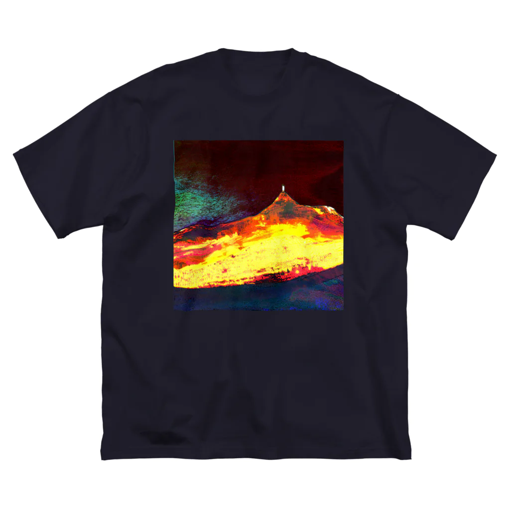 水草の火口の夜 ビッグシルエットTシャツ