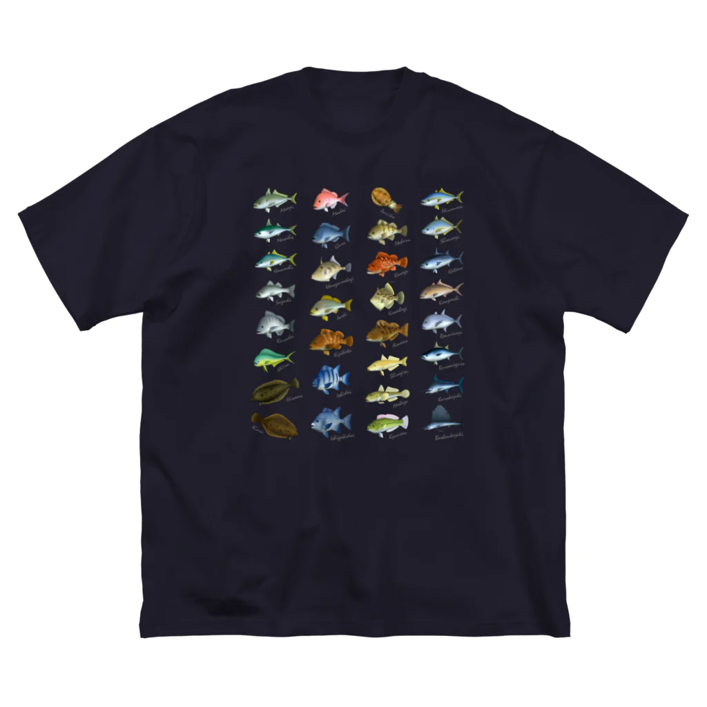 猫と釣り人のSaltwater fish_1W ビッグシルエットTシャツ