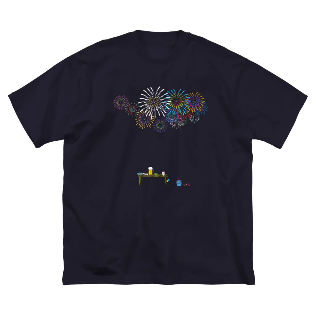 nachau7の打ち上げ花火1 ビッグシルエットTシャツ