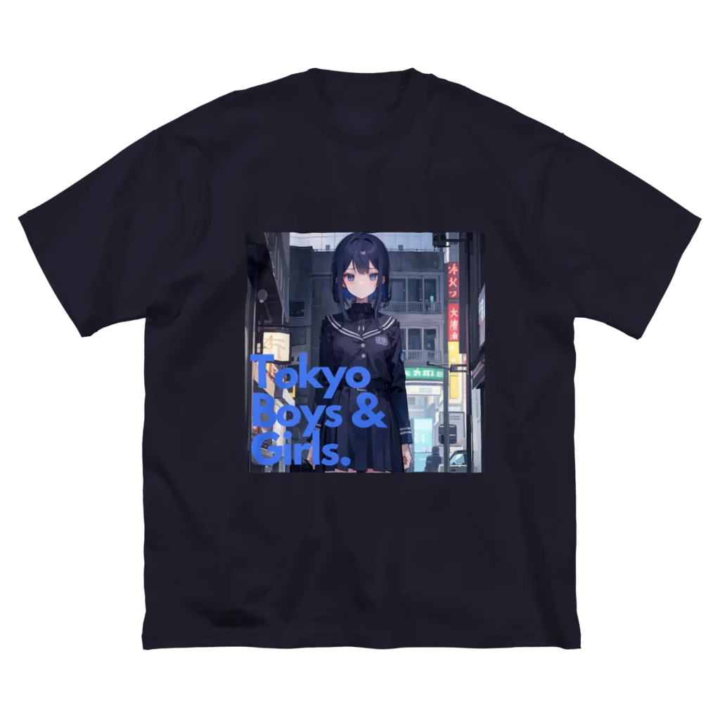 東京少年少女達の制服ガール ビッグシルエットTシャツ