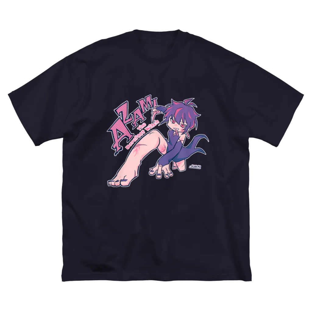 かみまのカートゥーン風アザミさん(RED) ビッグシルエットTシャツ