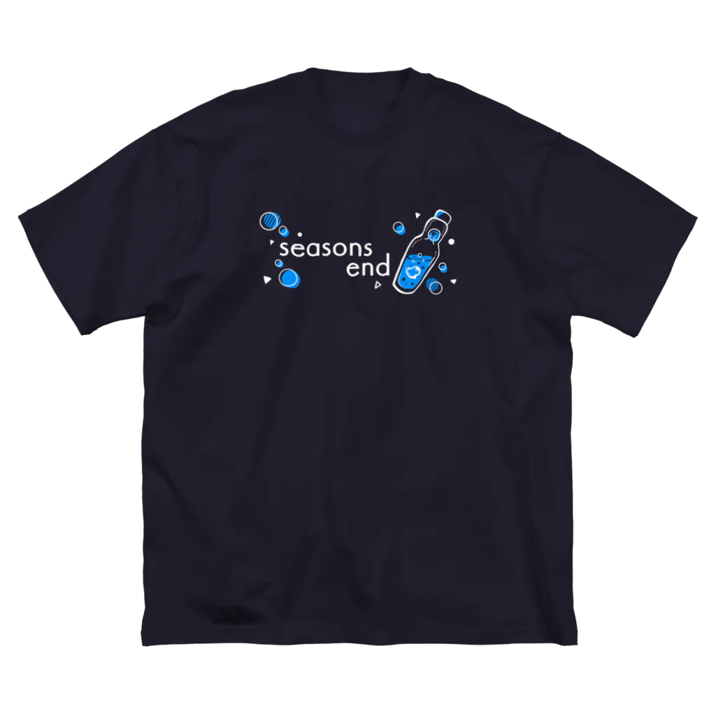 tamachiおりじなる。のseasons end しゅわしゅわラムネ(黒) ビッグシルエットTシャツ