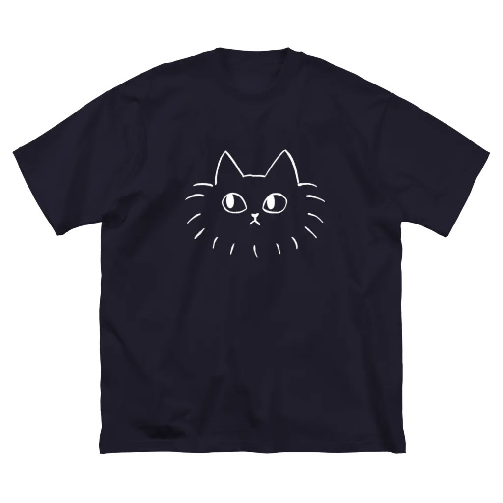 十姉妹のふわふわなねこ(濃色用) ビッグシルエットTシャツ