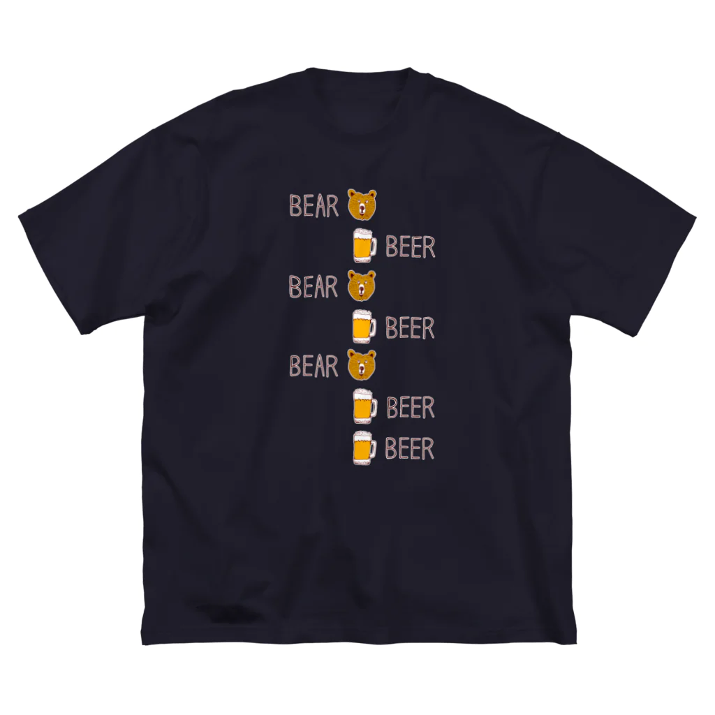 NIKORASU GOのビールデザインTシャツ「ベアビアベアビアベアビアビア」（Tシャツ・パーカー・グッズ・ETC） Big T-Shirt