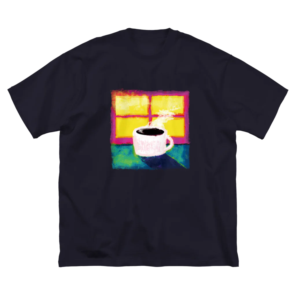 ことり屋の朝のコーヒー ビッグシルエットTシャツ