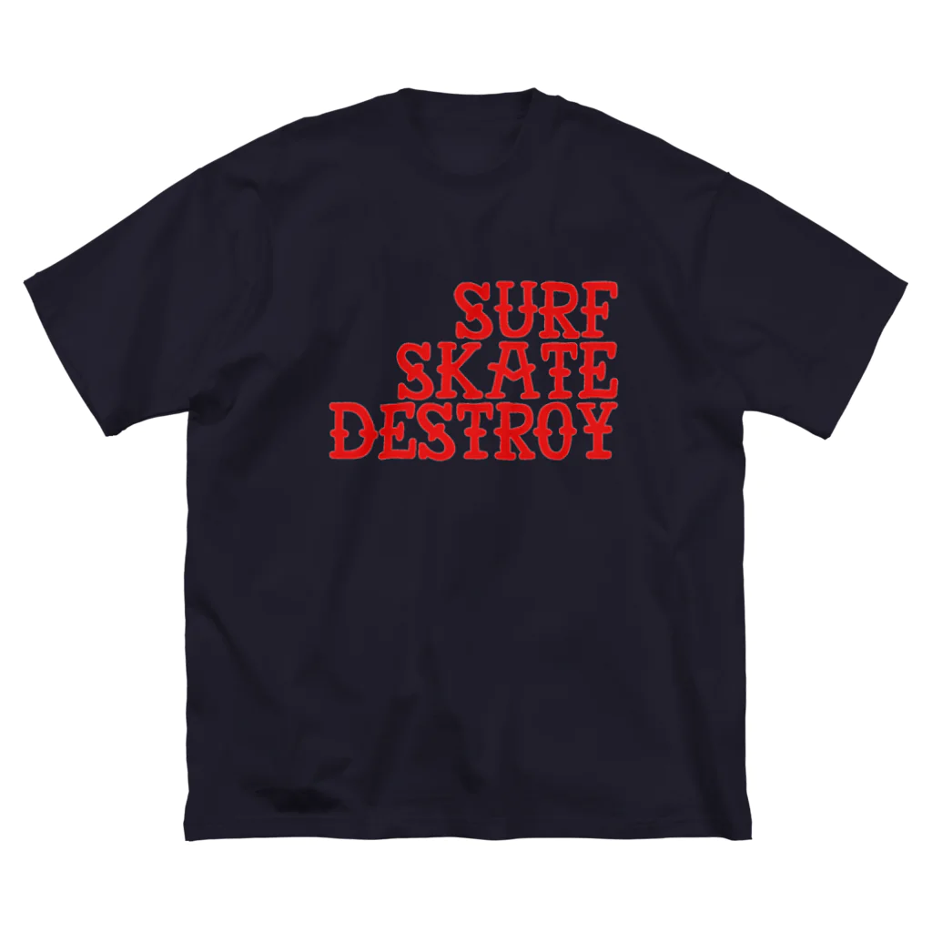 Punk Rock JukeboxのSurf Skate Destroy ビッグシルエットTシャツ