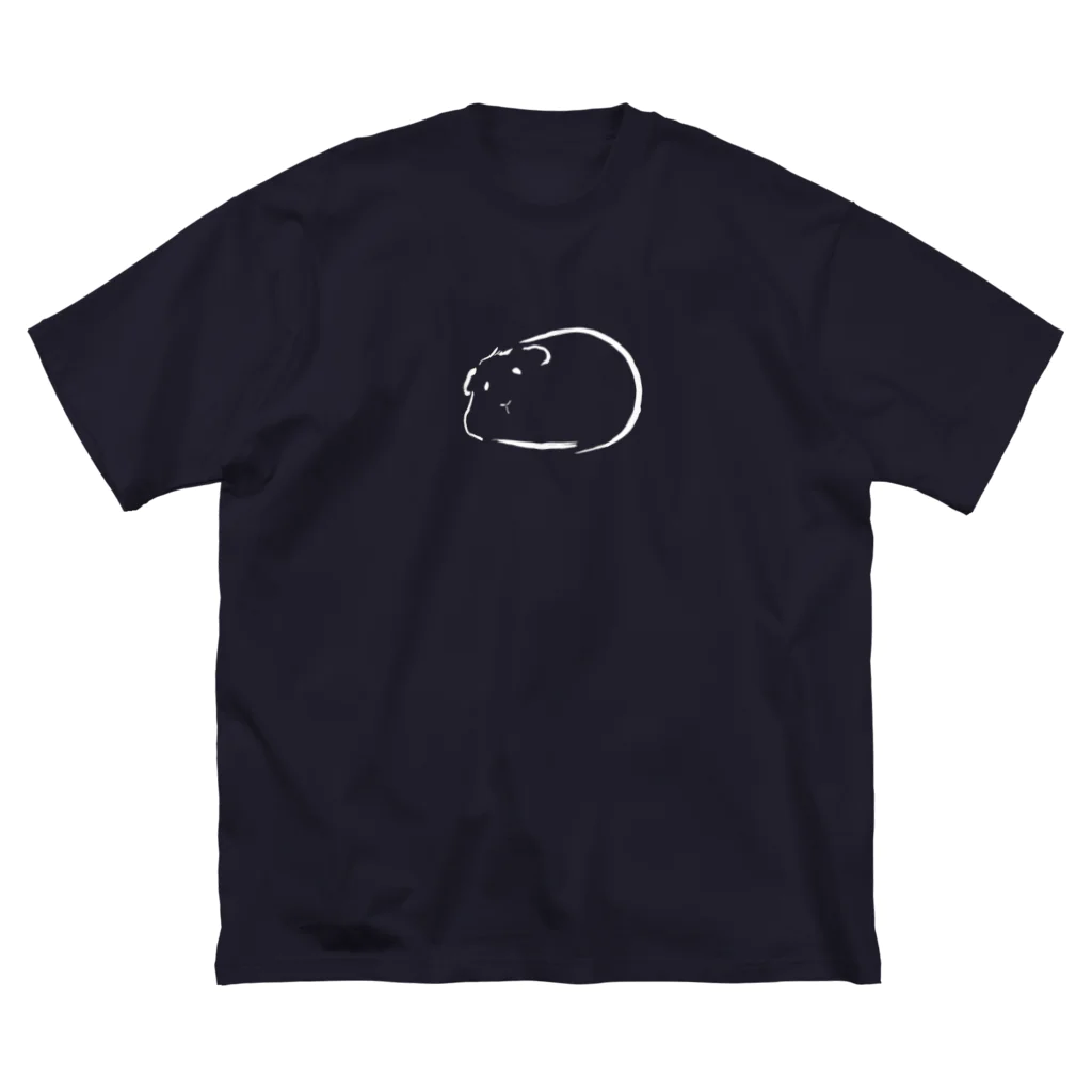 まる本舗のもちモル（白抜きver） ビッグシルエットTシャツ