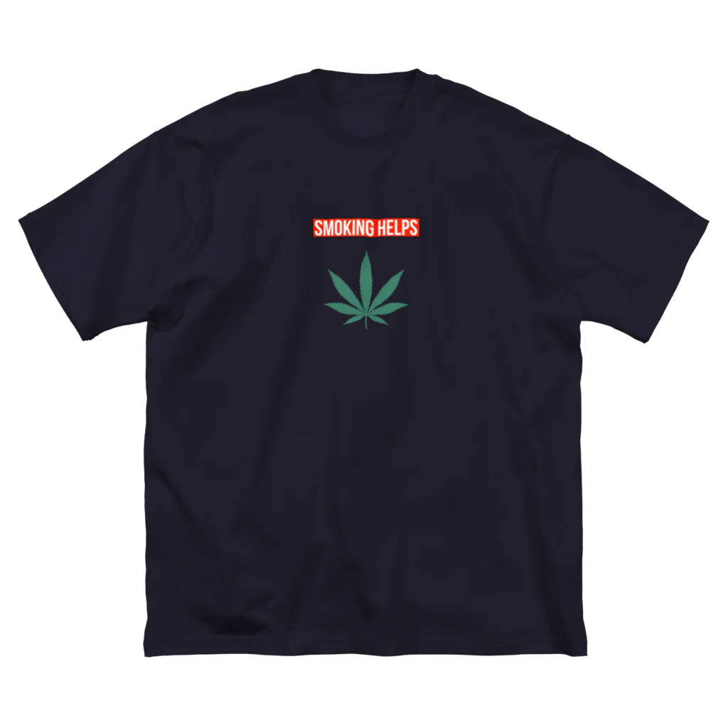 ばーしーの駄merchのSMOKING HELPS ビッグシルエットTシャツ