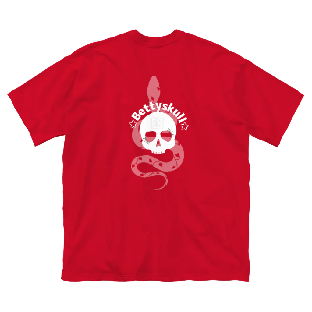 yuki-tsubakiのBetty skull 蛇 Big T-Shirt