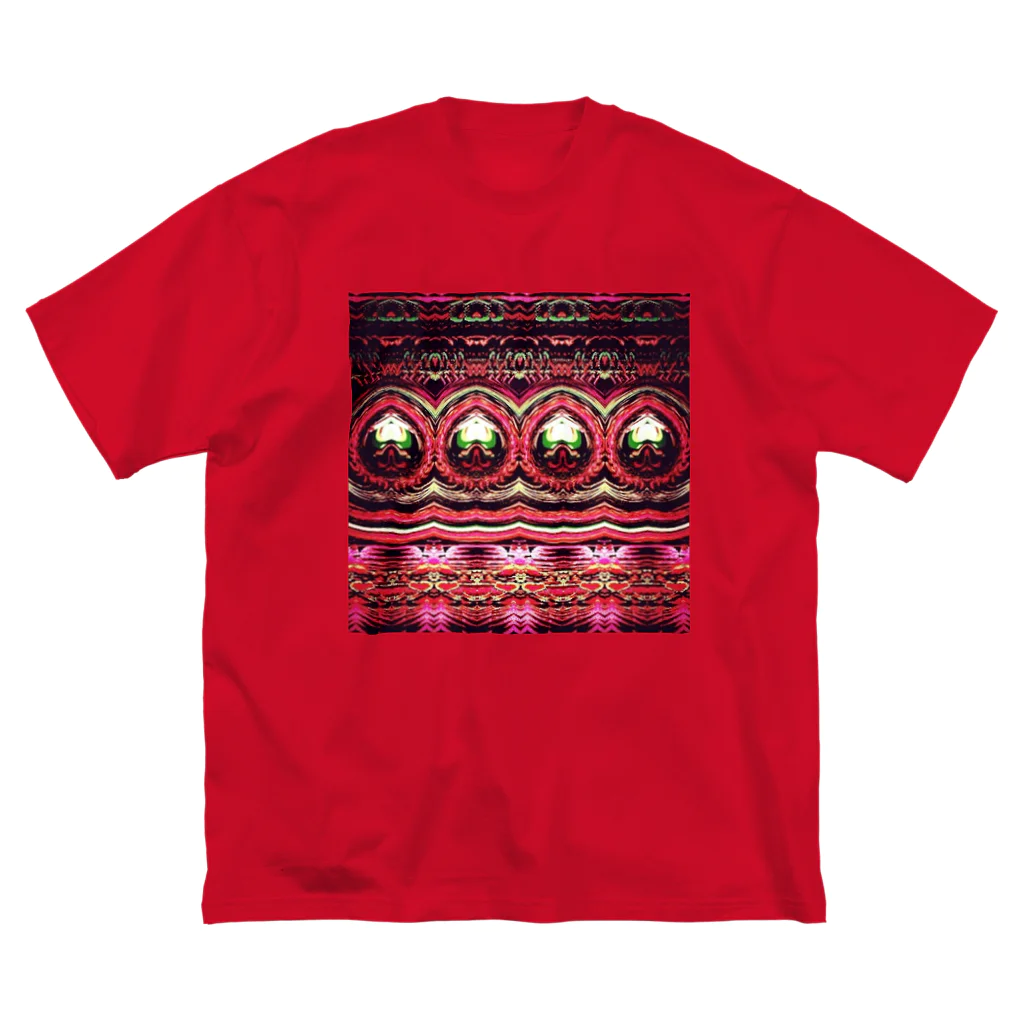 Anna’s galleryのVintage Psychedelic Red ビッグシルエットTシャツ