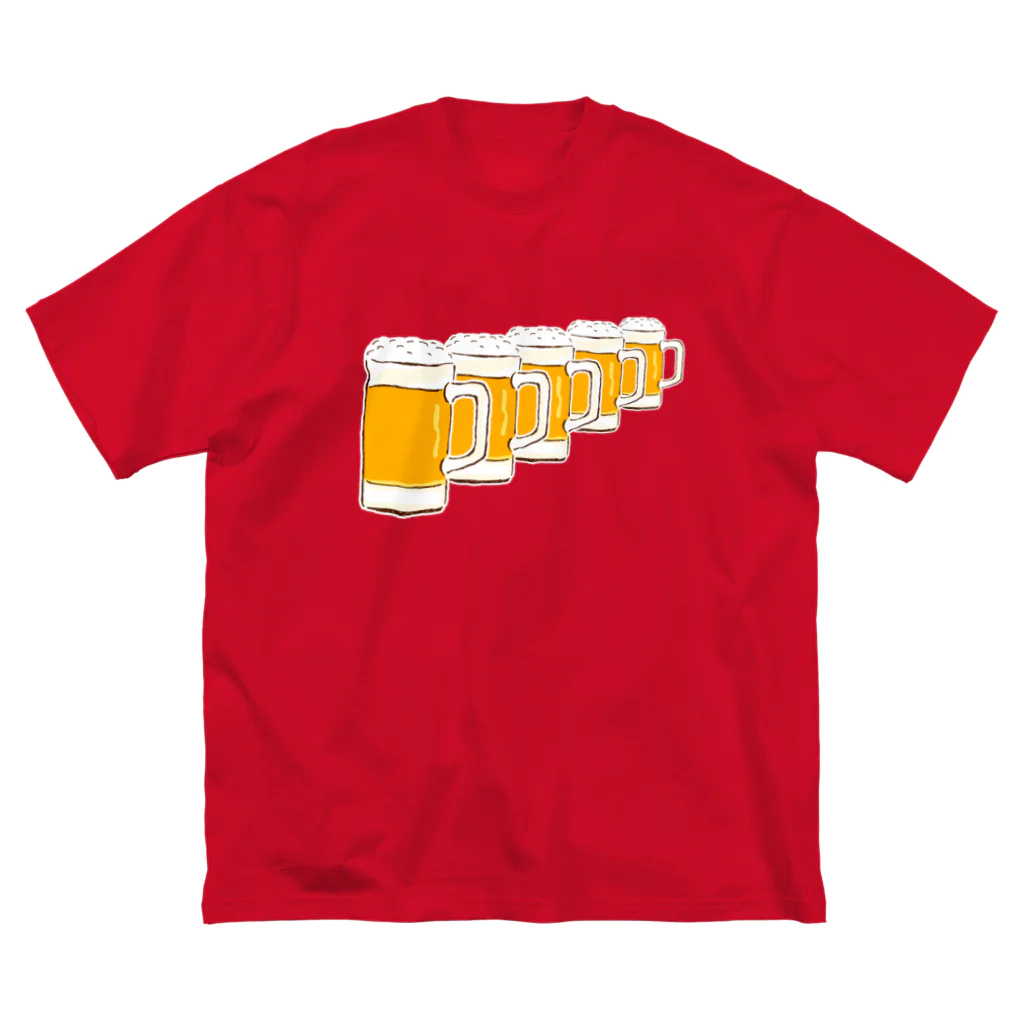 NIKORASU GOのこの夏おすすめ！ビール大好き人間専用デザイン「ビールがずらり！」（Tシャツ・パーカー・グッズ・ETC） ビッグシルエットTシャツ