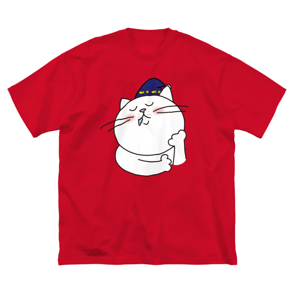 猫屋台のおやすみ猫太郎 ビッグシルエットTシャツ