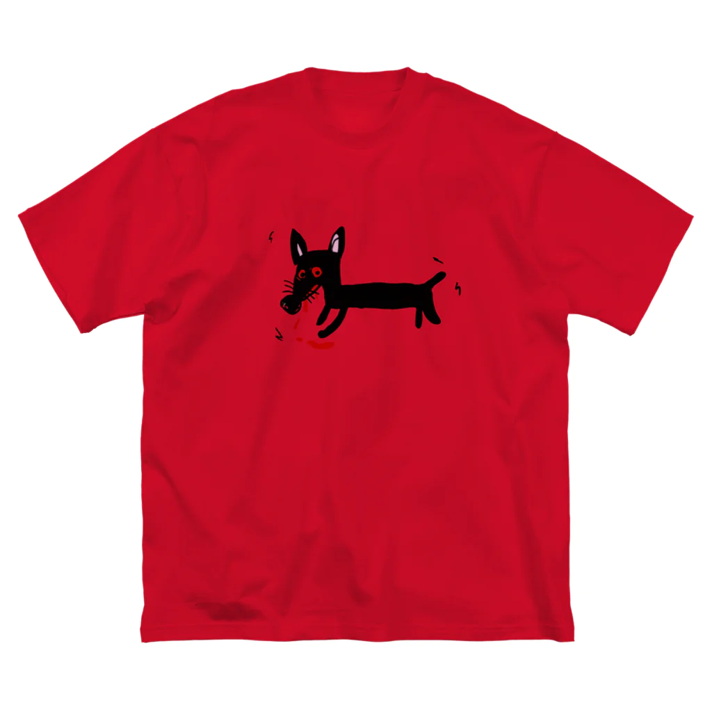Koukichi_Tのお店の🐶狂犬ジョンがゆく ビッグシルエットTシャツ