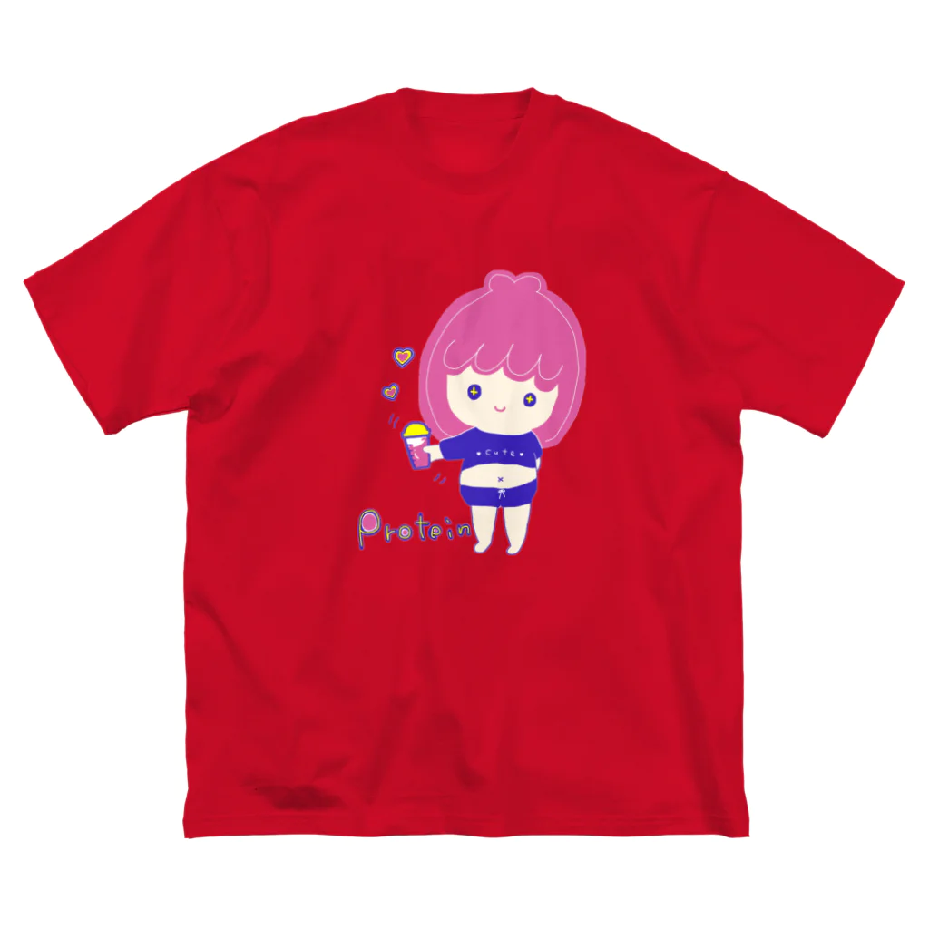 rurugirlのプロテイン女子 ビッグシルエットTシャツ