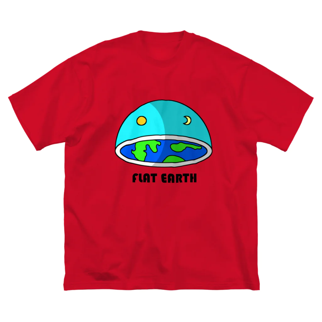 AVANT-GARDE　RESEARCH　REPORT　-アヴァンギャルド・リサーチ・リポート-のフラットアース　(FLAT　EARTH）透明背景 ビッグシルエットTシャツ