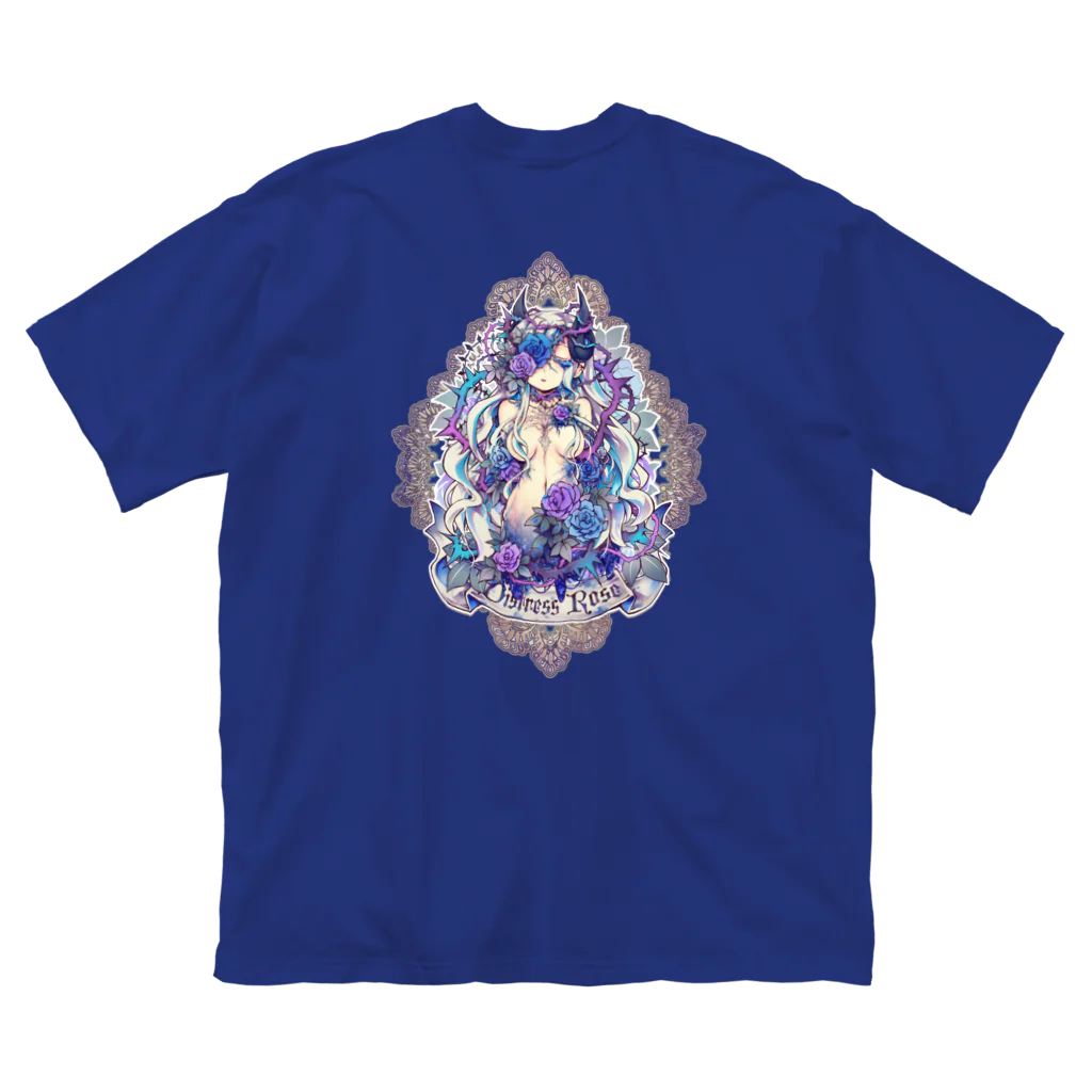 月蝕ざっか店＠SUZURIのDistress Rose（For Backprint） Big T-Shirt